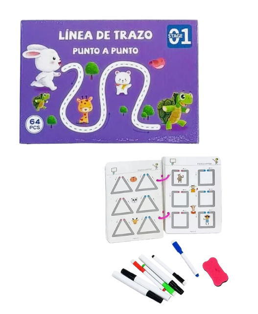 Cuaderno Mágico y Línea de Trazo