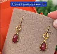 Aretes Carmine Doré