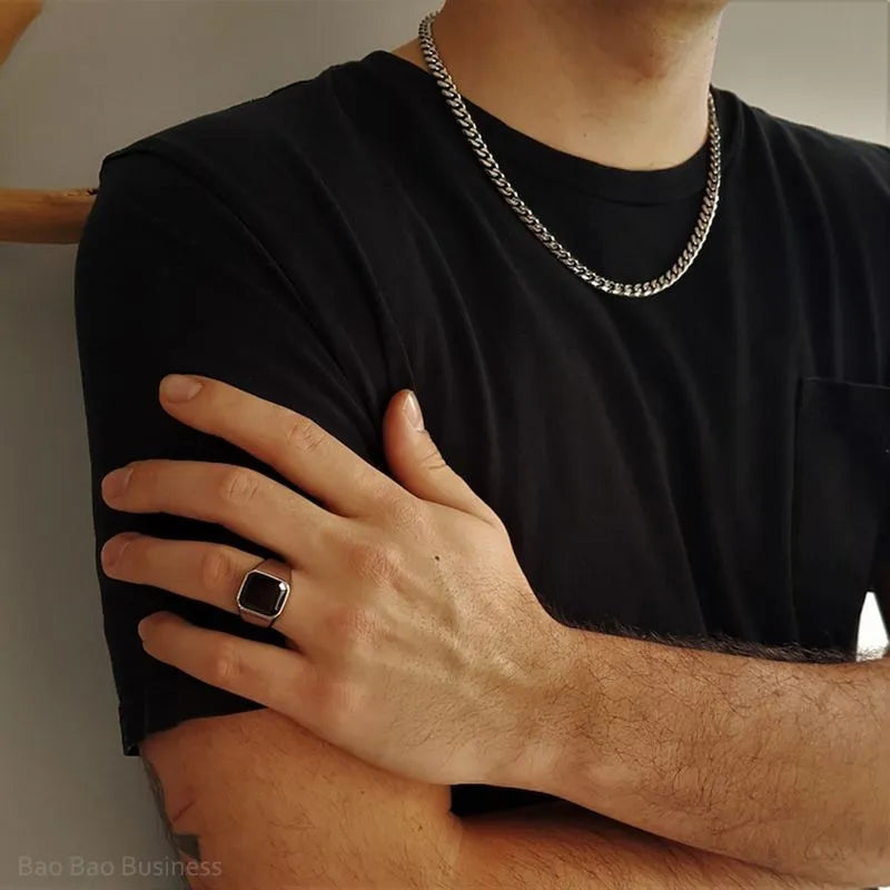 Collar Cadena Hombre de Acero Inoxidable Joyas para Hombre 5mm