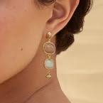 Aretes Clarissa Largo aprox. 6.4 cm. Con poste.
