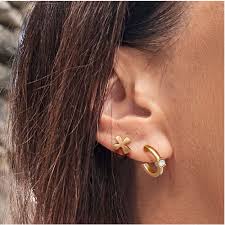 Set Aretes Elise 3 pares con poste